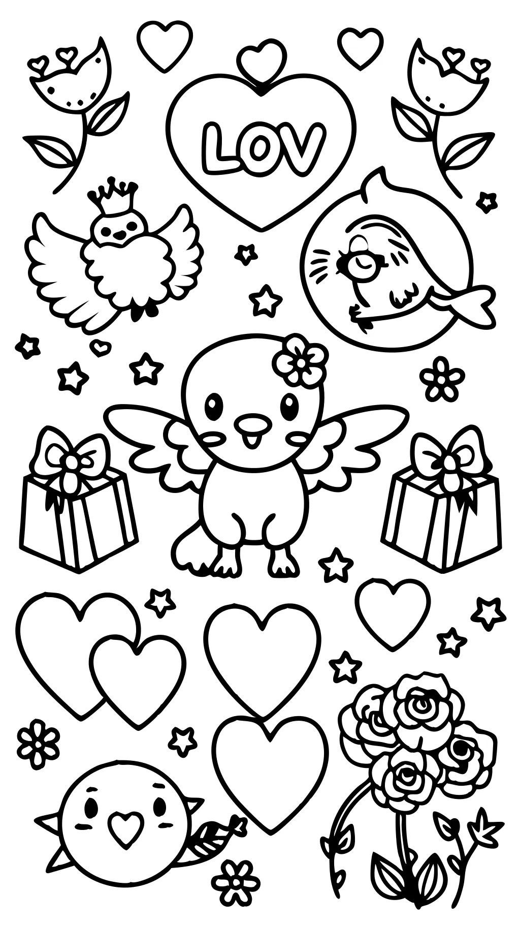 coloring pages of valentines day